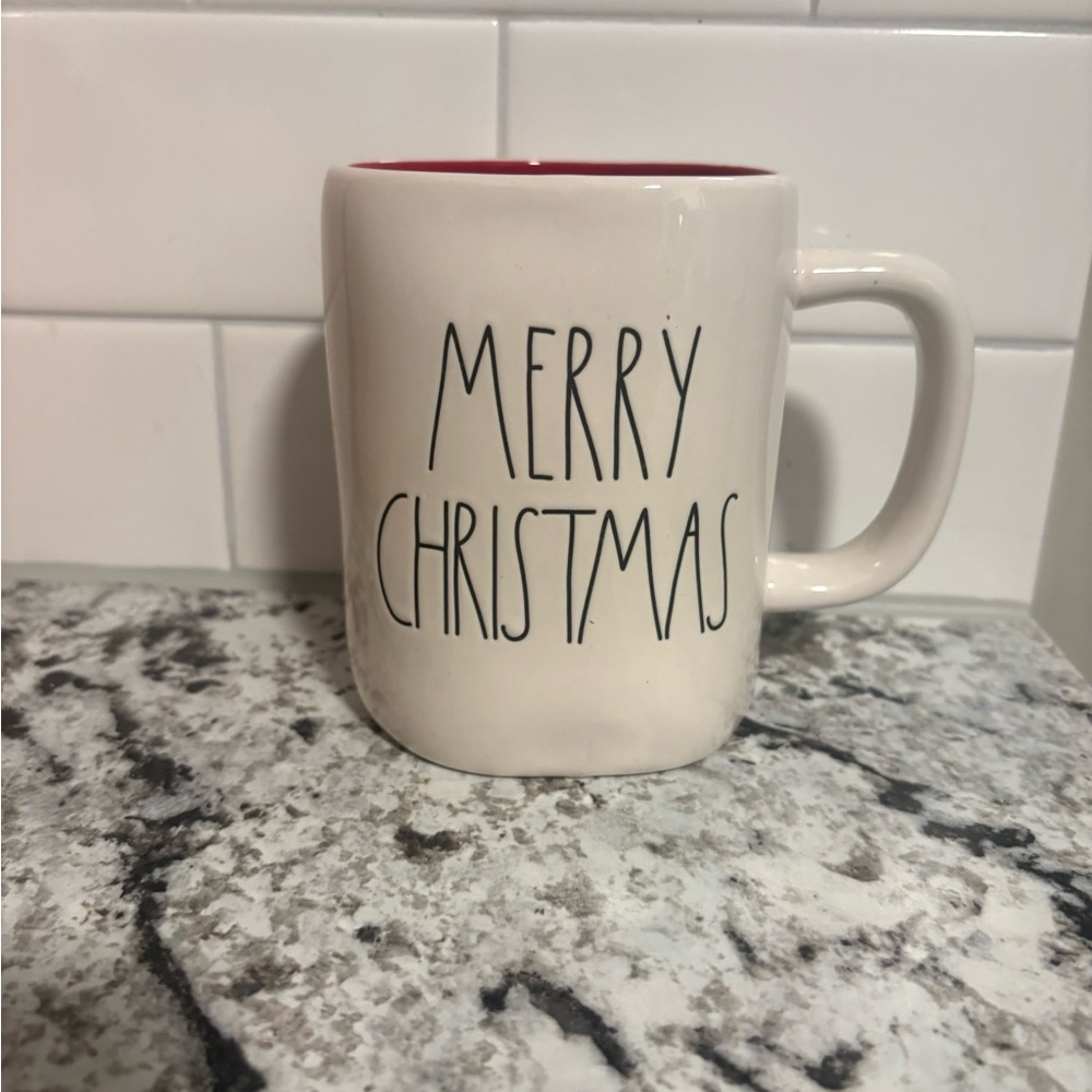 Rae Dunn “Merry Christmas” mug with wreath